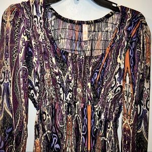 Xhiliration Small Boho Peasant Blouse